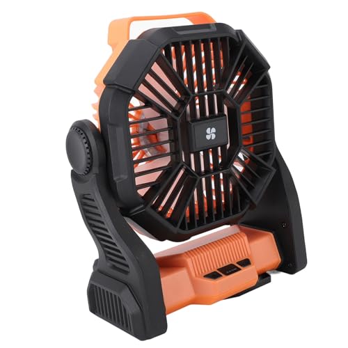 Walfront Premium Outdoor Camp Fan 10400mah Wiederaufladbarer Batterie USB -persönlicher Lüfter mit LED -Taschenlampe, 3 Helligkeitskonfigurationen, um die Verwendung von Wandernotfällen zu Campen von Walfront