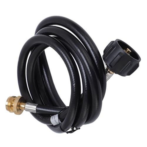 Walfront RV -Kraftstoffgasverlängerungsschlauch, Konverterschlauch 1lb Bis 20 Pfund Tanks, Hochdruckschlauch für Tragbare Grills Nylon Messing Edelstahl, QCC 1 Typ 1 Weibchen (4ft) von Walfront