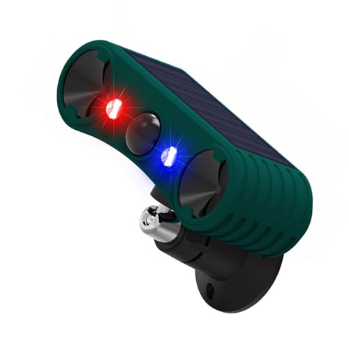 Walfront Solar Outdoor -Bewegungssensor Alarm 129 DB Lauter Sirenalarm mit Rotblauem Blitzblitz -Licht Ultraschall -Sicherheitsalarm 4 Einstellbare Modi von Walfront