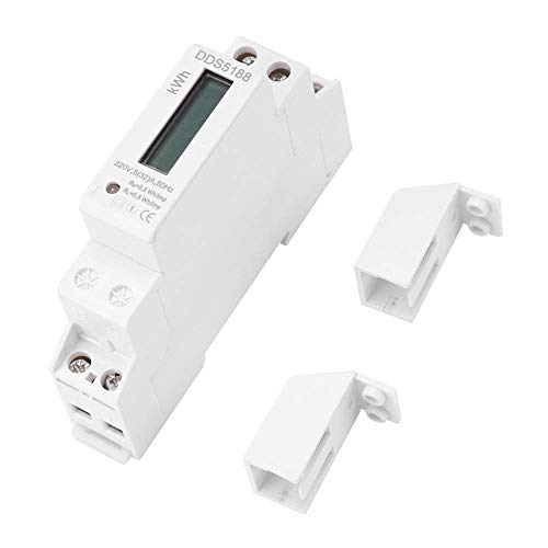 Walfront Stromzähler 5-30A, 220V DDS5188 LCD Digitaler DIN-Schienen-Stromzähler für Kilowatt Hour Kwh Meter von Walfront