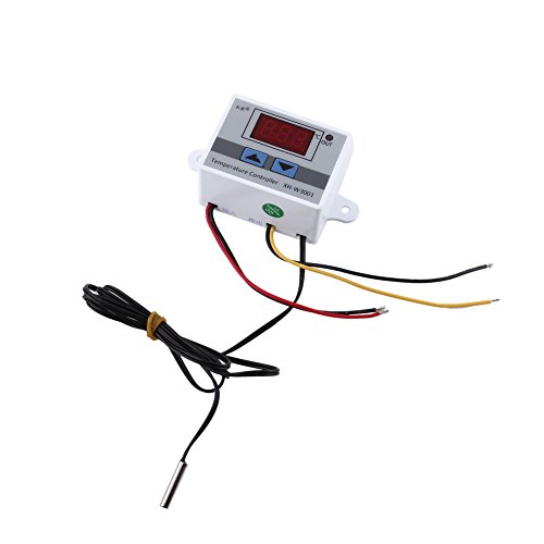 Walfront Thermostatregler XH-W3001 DC12V Allzweck Digital LED Temperaturregler Thremostat mit Sensor 2 stufiger Heiz und Kühlmodus von Walfront