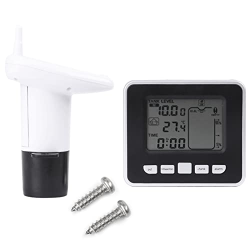 Walfront Ultraschall-Sensor für die Tiefenanzeige des Wassertanks mit Temperaturanzeige, 3,3 Zoll LED-Display von Walfront