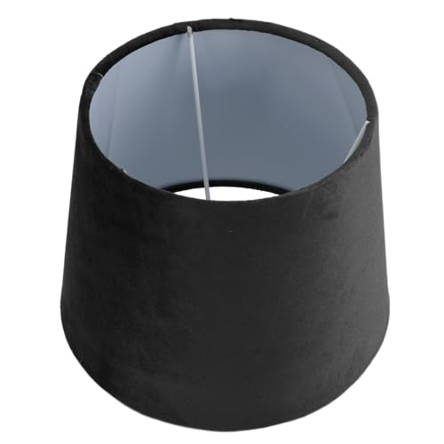 Walfront Weicher Touch -Stoff Kleiner Lampenschatten Vielseitiger Ersatzkonisch -Lampenschirm für Tischbodenleuchte E27 E14 Dual Verwendung Breiter Anwendung (BLACK) von Walfront