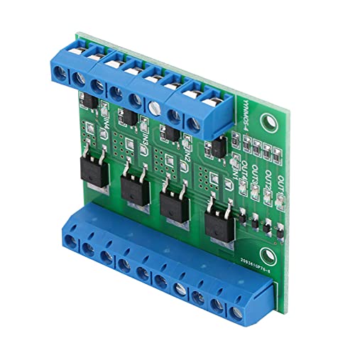 Walfront YYNMOS-4 PLC-Verstärkerplatine 4-Kanal-MOS-FET-Modul Ultrakleines Optokoppler-isoliertes Treibermodul 3-20 V PWM-Signal an 3,7-27 VDC 10 A Walfront YYNMOS-4 PLC-Verstärkerplatine 4-Kanal-MOS-FET-Modul Ultrakleines Optokoppler-isoliertes Treibermodul 3-20 V PWM-Signal an 3,7-27 VDC 10 A von Walfront