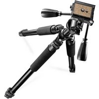 Walimex FT-665T Dreibeinstativ 1/4 Zoll Arbeitshöhe=38 - 185cm Schwarz 3D-Neiger, inkl. Tasche von Walimex