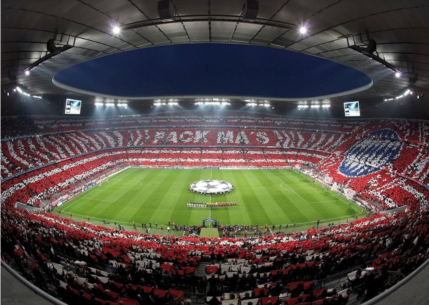 Wall-Art Fototapete Bayern München Stadion Choreo Pack Mas, made in Berlin von Wall-Art