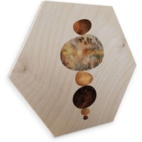 Wall-Art Holzbild "Gold Feng Shui Holzbild Steine", (1 St.) von Wall-Art