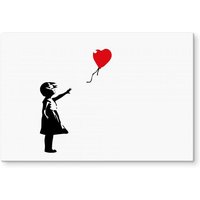 Wall-Art Küchenrückwand "Banksy Girl with the red ballon", (1 tlg.) von Wall-Art