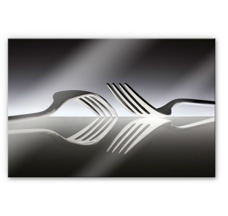 Wall-Art Küchenrückwand Silber Besteck Spritzschutz, (Set, 1-tlg), Herd Waschbecken Wandschutz von Wall-Art