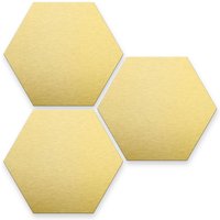 Wall-Art Metallbild "3er Set Geometrische Gold Deko", Autos, (Set, 3 St., Dekorative Wanddekoration) von Wall-Art