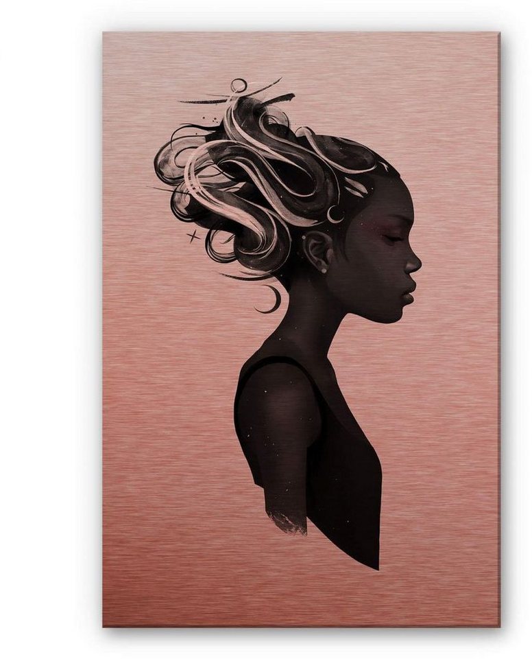 Wall-Art Metallbild Black Lives Matter Say Her Name, Blumen (1 St), Metallschild modern von Wall-Art