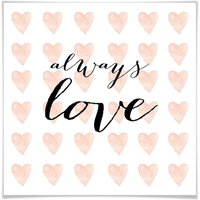 Wall-Art Poster "Always Love Kinderzimmedeko", Schriftzug, (1 St.) von Wall-Art