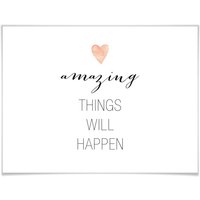 Wall-Art Poster "Amazing things", Schriftzug, (1 St.) von Wall-Art