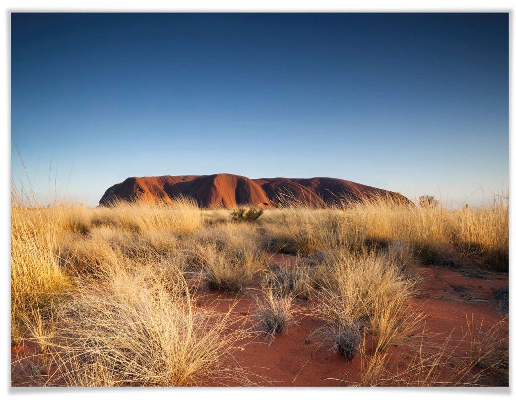 Wall-Art Poster Ayers Rock Sonnenuntergang, Australien (1 St), Poster ohne Bilderrahmen von Wall-Art