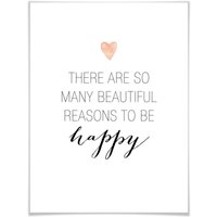 Wall-Art Poster "Be happy Zitat Affirmationen", Schriftzug, (1 St.) von Wall-Art