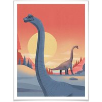 Wall-Art Poster "Brachiosaurus Dino Safari", Dinosaurier, (1 St.) von Wall-Art