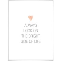 Wall-Art Poster "Bright side of life", Schriftzug, (1 St.) von Wall-Art