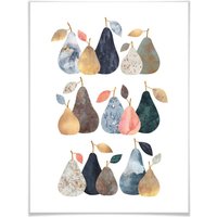 Wall-Art Poster "Bunte Birnen", Obst, (1 St.) von Wall-Art