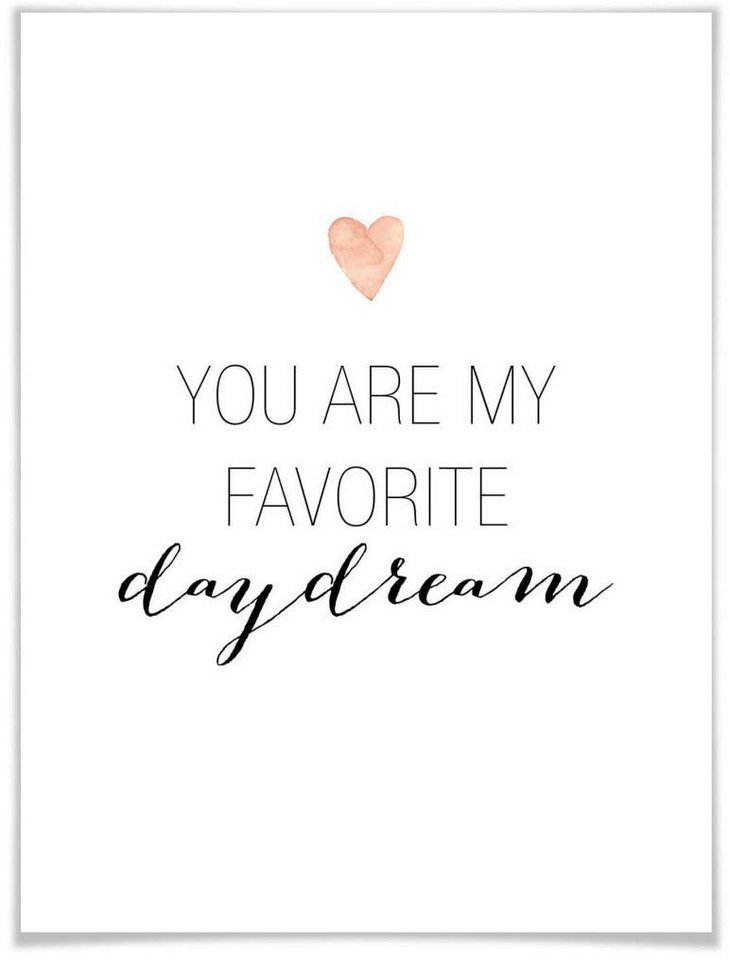 Wall-Art Poster Daydream, Schriftzug (1 St), Poster ohne Bilderrahmen von Wall-Art