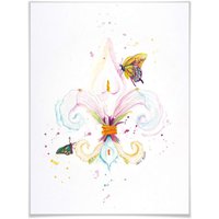 Wall-Art Poster "Fleur de Lil", Schriftzug, (1 St.) von Wall-Art