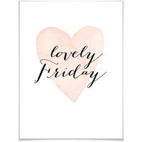 Wall-Art Poster "lovely Friday Affirmationen", Schriftzug, (1 St.) von Wall-Art