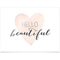 Wall-Art Poster "Hello Beautiful", Schriftzug, (1 St.) von Wall-Art