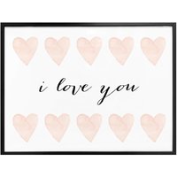 Wall-Art Poster "I love you", Schriftzug, (1 St.) von Wall-Art