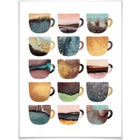 Wall-Art Poster "Kaffeetassen Natur", Geschirr & Besteck, (1 St.) von Wall-Art