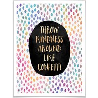 Wall-Art Poster "Kindness Konfetti", Schriftzug, (1 St.) von Wall-Art