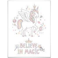 Wall-Art Poster "Kvilis Magie Einhorn Prinzessin", Kinder, (1 St.) von Wall-Art