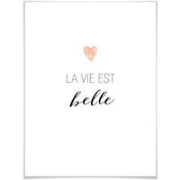 Wall-Art Poster "La vie est belle", Schriftzug, (1 St.) von Wall-Art
