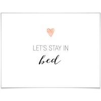 Wall-Art Poster "Lets stay in bed", Schriftzug, (1 St.) von Wall-Art