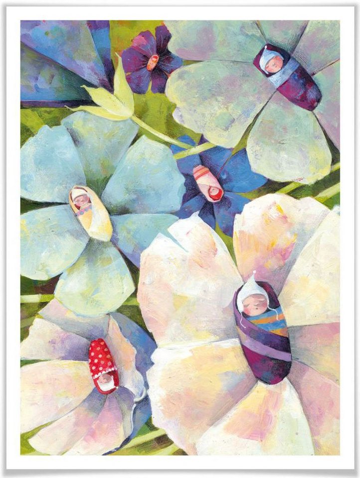 Wall-Art Poster Märchen Wandbilder Blütenbabies, Pflanzen (1 St), Poster ohne Bilderrahmen von Wall-Art