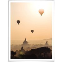 Wall-Art Poster "Morgen über Bagan", Landschaften, (1 St.) von Wall-Art