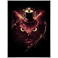 Wall-Art Poster "Nicebleed Meowl Katze Eule Magie", Tiere, (1 St.) von Wall-Art