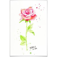 Wall-Art Poster "Rose", Blumen, (1 St.) von Wall-Art