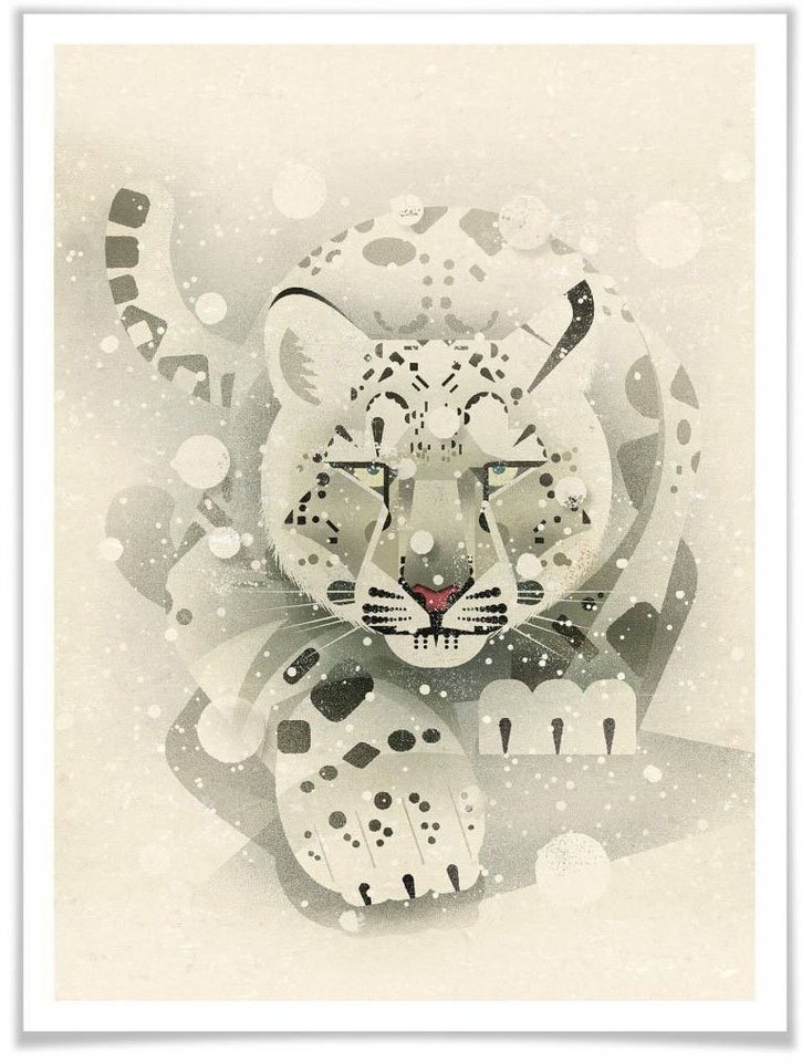 Wall-Art Poster Schneeleopard, Tiere (1 St), Poster ohne Bilderrahmen von Wall-Art