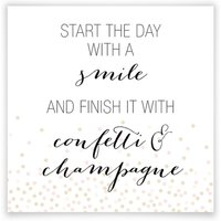 Wall-Art Poster "Start the day with a smile", Schriftzug, (1 St.) von Wall-Art