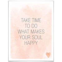 Wall-Art Poster "Take Time", Schriftzug, (1 St.) von Wall-Art