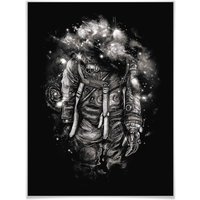 Wall-Art Poster "Universum Astronaut Schwarz Galaxie", Astronaut, (1 St.) von Wall-Art