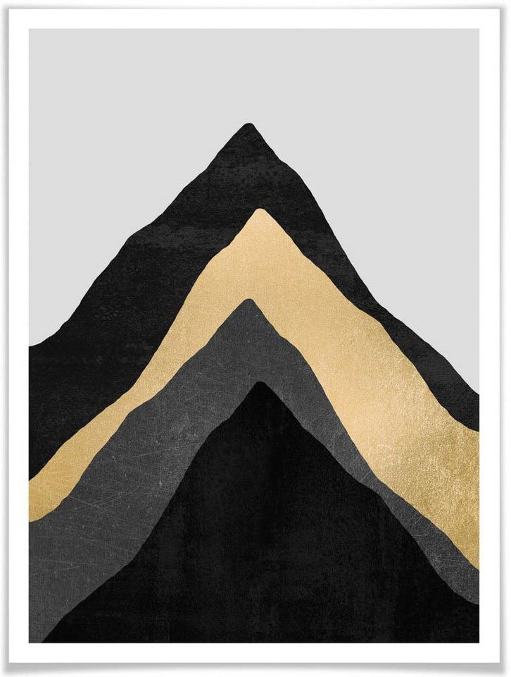 Wall-Art Poster Vier Berge, Berge (1 St), Poster ohne Bilderrahmen von Wall-Art
