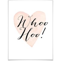 Wall-Art Poster "Whoo Hoo", Schriftzug, (1 St.) von Wall-Art