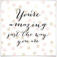 Wall-Art Poster "You are amazing", Schriftzug, (1 St.) von Wall-Art