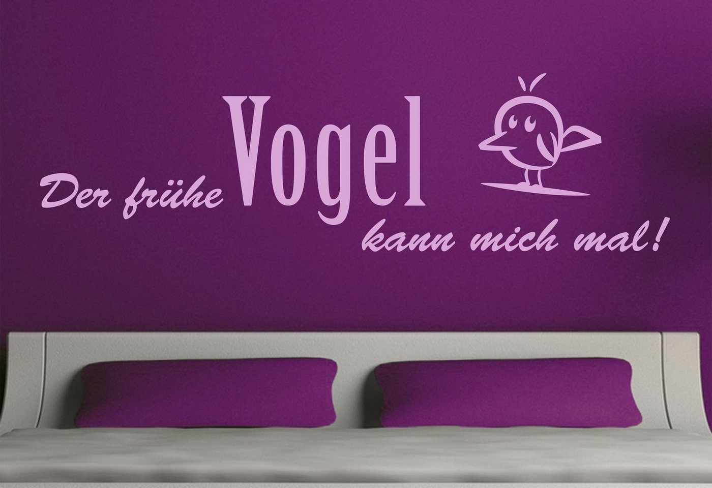 Wall-Art Wandspruch Spruch Der frühe Vogel kann mich, selbstklebend, entfernbar von Wall-Art