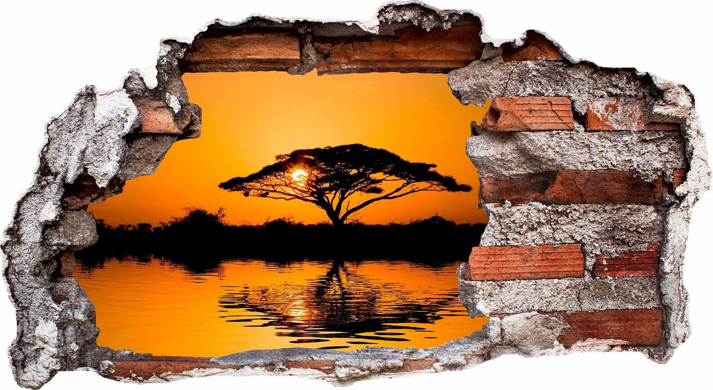 Wall-Art Wandtattoo Safari Afrika durch die Mauer, selbstklebend, entfernbar von Wall-Art