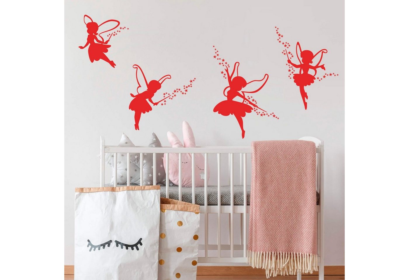 Wall-Art Wandtattoo Prinzessin Elfe Feen Set, selbstklebend, entfernbar von Wall-Art