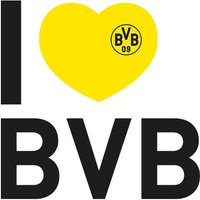 Wall-Art Wandtattoo "Fußball I love BVB", (1 St.), selbstklebend, entfernbar von Wall-Art