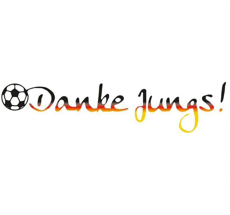 Wall-Art Wandtattoo Fußball Spruch Danke Jungs (1 St), selbstklebend, entfernbar von Wall-Art