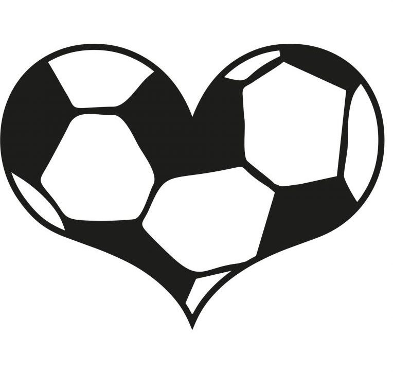 Wall-Art Wandtattoo Fußball Wandaufkleber Herz (1 St), selbstklebend, entfernbar von Wall-Art