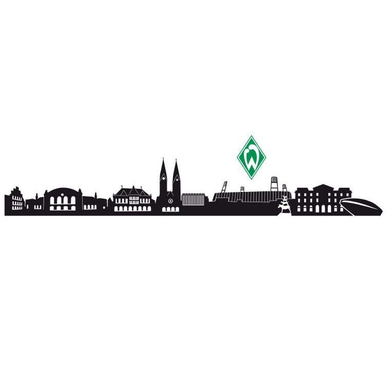 Wall-Art Wandtattoo Fußball Werder Bremen Logo (1 St), selbstklebend, entfernbar von Wall-Art